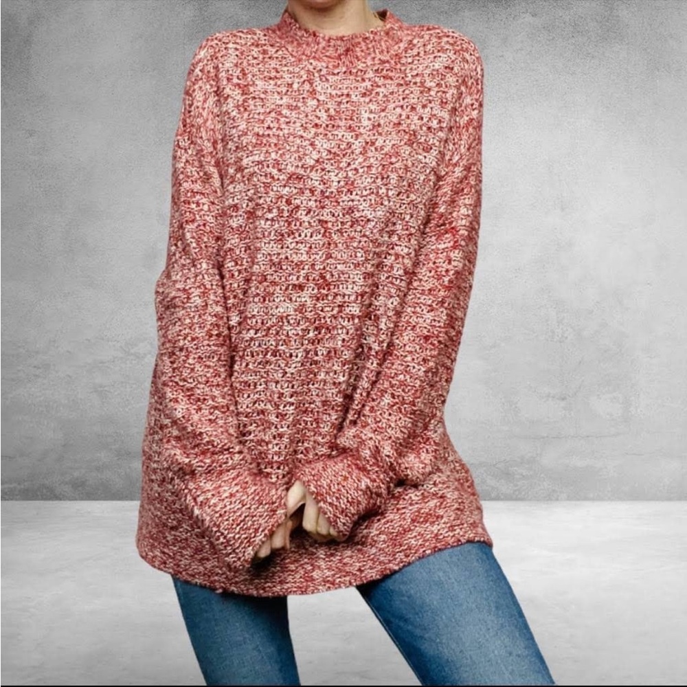 Red & White Marled Knit Sweater - St. John’s bay